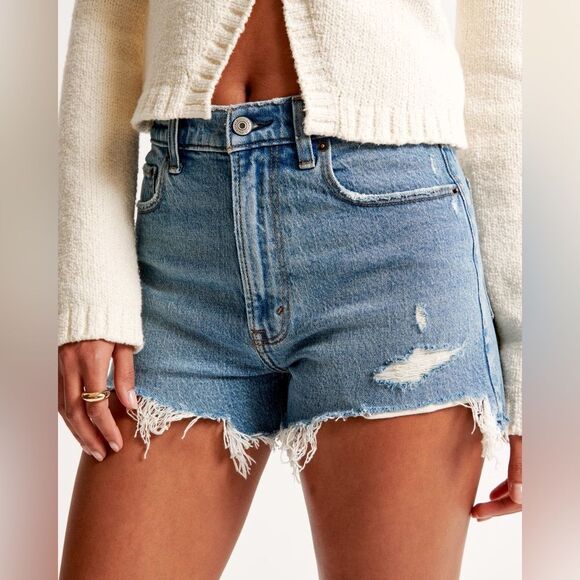 Abercrombie & Fitch Pants - ABERCROMBIE CURVE LOVE THE MOM HIGH RISE SHORTS SIZE 10